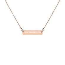 Load image into Gallery viewer, Engraved Silver Bar Chain Necklace